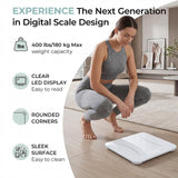 Schneider Highly Accurate Digital Bathroom Scales, 400 lbs Capacity Accurate to 0.05lb, Physician Grade with Sturdy Tempered Glass Larger LED Weighting Scale for Body Weight, Pet - Batteries Included
