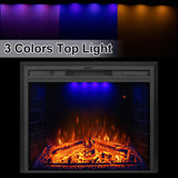 Dreamflame 36 inch Electric Fireplace, Wall Fireplace Electric with Remote Control, Realistic Log and Crackling Sound, Overheating Protection and Timer, 750/1500W Black