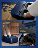 MOUNTRAX Foot Massager Machine with Heat, Foot Massager for Plantar Fasciitis, Neuropathy Pain, Shiatsu Foot Massager with Remote, Fits Feet Up to Men Size 12 (Blue)