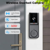 KEPEAK Doorbell Camera Wireless, Video Door Bell Battery with Monitor,Black