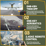 ANBURI RC Plane 4 Channel RC Airplane FW190 Ready to Fly with Upgraded Xpilot Stabilization System & One Key Aerobatic, Remote Control Airplanes for Beginners Adult