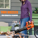 17000 RPM Cordless Leaf Blower with DECERK 7.8AH Battery - 530CFM Powerful Brushless Motor for Lawn Care, 5-Speed Turbo Electric Blower for Dust, Wet-Leaves, Car, Gutters, Lightweight Garden Tool