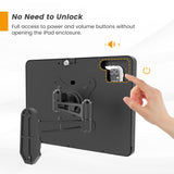 Beelta Tablet Wall Mount with Lock, All Metal Heavy-Duty, 3-Joint Articulating Arm with 360 Rotation, Secure for Kitchen/Business/Retail, Compatible with iPad 10.9"/11"-BSW601BA
