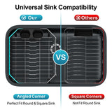 iSPECLE Small in Sink Dish Drying Rack - Stainless Steel Compact Inside Sink Dish Drainer for RV Apartment Kitchen, Rust Resistant, 11.6" W x 13.4" L, Silver