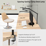 Transformable LED Desk Lamp, 41.5" Large Architect Desk Lamp with Clamp, 3 Light Bars Desk Light for Home Office EPABINA