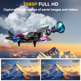 4DRC V39 RC Plane with Camera for Adults Kids, RC Airplane Fighter Jet 2.4GHz RTF Glider Aircraft Plane Toys,Waypoint Functions,Altitude Hold, Gesture Selfie,3D Flips,2 Batteries,Red