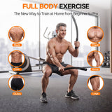 LunaHush Ropeless Battle Ropes for Home Gym, 3 Adjustable Resistance, Heavy Duty Cordless Battle Ropes for HIIT, Full Body Workout, Men & Women, Black