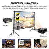 lejiada Giant 150 inch Portable Projector Screen with Dual Stand, 4K HD Front/Rear Projection Movie Screen for Backyard Theaters and Camping, Foldable Anti-Crease Fabric with Carry Bag