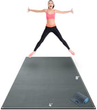 Premium Extra Large Exercise Mat - 8' x 4' x 1/4" Ultra Durable, Non-Slip, Workout Mats for Home Gym Flooring - Jump, Cardio, MMA Mat - Use With or Without Shoes (96" Long x 48" Wide x 6mm Thick) Gorilla