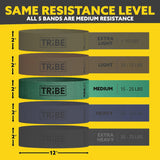 Tribe Lifting Fabric Resistance Bands for Glutes & Legs | 5 Fabric Workout Bands Set | Squats, Lunges, Hip Training, Physical Therapy & Home