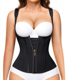 Nebility Waist Trainer for Women Corset Shapewear Tummy Control Faja Body Shaper Waist Cincher with Adjustable Strap(Black,Small)