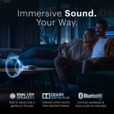 Kodak Luma 500 Mini Projector | 1080p Full HD Portable Outdoor Projector with Wi-Fi, Bluetooth, HDMI & USB | Google TV 11.0 OS, Netflix Certified, Chromecast Built-In, Black, 150