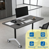 Folding Conference Room Table with Large Wheels,Space-Saving Stackable Folding Meeting Table Modular Flip-Top