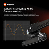 Magene TEO P515 Cycling Power Meter Crankset, Carbon 110BCD for Road Bikes, ±1% Accuracy, 425g Lightweight, 380H Rechargeable Battery, Dual ANT+/Bluetooth, IPX7 Waterproof