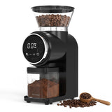 AYCHIRO Electric Conical Burr Coffee Grinder, Touchscreen Coffee Grinder for Home Use, Compact Burr Mill Grinder with 30 Grind Settings, Detachable Hopper & Coffee Container, Black