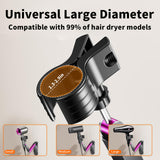Metal Stable Hair Dryer Stand,Hands Free Blow Dryer Stand With Height & Angle Adjustable,Wall Mounted & Countertop Hairdryer Holder For Bathroom Bedroom Vanity,Compatible With 99% Hairdryers（Large）