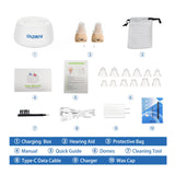 OLDRIV Rechargeable Hearing Aids for Adults Seniors, OTC Hearing Aids for Adults Seniors Rechargeable with Noise Cancelling, Invisible Hearing Aid, 1 Pair (Beige)