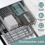 WisaKey Electric Heated Lunch Box for Car Truck Home 1.8L 100W Portable Food Warmer with 12V/24V/110V/220V Hot Meal for Work Travel Jobsite Camping Gifts Fathers Day for Dad Husband Adults Men Woman