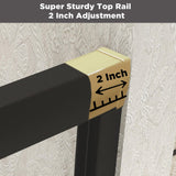 Shower Doors Glass Sliding,Semi-Frameless,1/4" Inch Sgcc Tempered Glass,Stainless Steel Pull Handle,Tempered Glass,Easy to Clean,Matte Black (Matte Black, 60" W x 60" H)