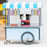 Cotton Candy Machine Commercial,Pink Electric Candy Floss Machine for Outdoor Birthday Parties,Cotton Candy Machine for Family Events, Ball Games, Festivals