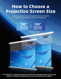 100" PureVision Motorized Projector Screen with Laser Speckle Reduction for Long Throw Projectors,Auto-Sync Movie Screen 4K/8K UHD Ready,20" Adjustable Drop and Black Backing for Enhanced Contrast