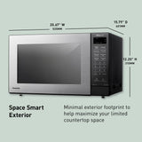 Panasonic Countertop Microwave Oven, 1.2 Cu. Ft., 1250W, Inverter Technology with Genius Sensor, Stainless Steel - NN-SN67QS