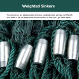 32.8-196 Ft High Mesh Fishing Drag Net - Handmade Nylon Gill Net for Beach, Ponds, Rivers & Lakes - Durable Seine Equipment for Easy Catching