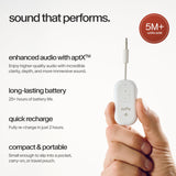 Twelve South AirFly Pro 2, Bluetooth Adapter, Pair 2 AirPods, White