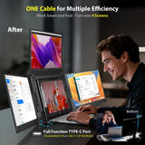 KYY Laptop Screen Extender Driver Need, 15.6'' Quad Portable Monitor Laptop