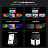 KYY Laptop Screen Extender Driver Need, 15.6'' Quad Portable Monitor Laptop