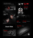 NAVEE XT5 Pro Electric Scooter, 30 mph Speed, 46.6 Miles Range, 2200W Peak Motor, Dual Damping Arm Suspension & Disc Brake, Fast Charging, Adults Teens, 12" Off-Road Tires, Heavy Duty