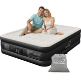 PABCZZ air Mattress Queen with Built in Pump – 18-Inch Thickened Inflatable Mattress for Easy Travel, Supports Up to 650 Pounds（Black）