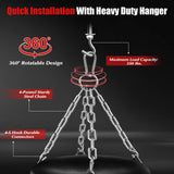 Hanging Punching Bag for Adults, 4ft PU Leather Heavy Boxing Bag Set, Hanging Bag Boxing Equipment for MMA Karate Kickboxing Boxing Home Gym YORWHIN