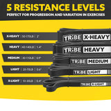 Long Resistance Bands for Working Out Men and Women - Set of 5 Pull-Up Bands, Pull Up Assistance Bands - Workout Bands Resistance for Men - Stretch Bands for Exercise Bands Resistance Bands Set