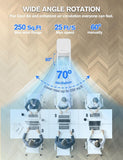 3-IN-1, Portable Air Conditioners, Evaporative Air Cooler w/ 4 Ice Packs, 3L Water Tank for Cooing, 7H Timer for Auto-Off, Swamp Coolers with 70° Oscillation, Cream