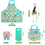 Garden Tools Set, JUMPHIGH 10 PCS Heavy Duty Gardening Tools Includes Hand Trowel Rake Weeder Pruner, Gardening Gifts for Women