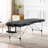 BestMassage Aluminium Massage Bed Portable Massage Table 24 inch Wide Lash Bed Height Adjustable 2 Folding Spa Table with Non-Woven Bag for Spa Footmassage Facial CareSpa Tattoo