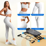 MERACH Balance Board for Adults, Rocking Stepper with Resistance Bands, Portable Wobble Board Featuring LCD Monitor, 300 lbs Capacity Ski Balance Trainer