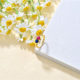 Oseew 14k gold mother's Ring Custom 10k gold Birthstone Ring 10k mom rings for women birthstone with 2 names Mothers rings with 2 birthstones 10k yellow Gold