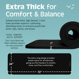 Retrospec Solana Yoga Mat 1" Thick w/Nylon Strap for Men & Women - Non Slip Exercise Mat for Home Yoga, Pilates, Stretching, Floor & Fitness Workouts - Black Retrospec