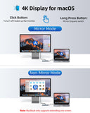 4 Monitors Docking Station 4K HDMI 9-in-1 LIONWEI USB C Hub for Laptop Mac