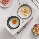 Portable Multifunction 3 in 1 Breakfast Machine, Electric Mini Oven, Family Breakfast Station for Baking, Frying(Pink)