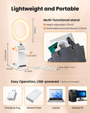 Ring Light for Laptop Desk Clip On,Small Computer Video Conference Lighting with Stand for Phone/Webcam/Monitor,5" Portable Mini LED Selfie Light Desktop for Zoom Meeting/Video Call/Recording(White)