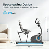 JLL Recumbent Exercise Bike, Quiet Smart Stationary Cardio Machine for Home Gym, Low-Impact Seated Workout with 8 Levels of Magnetic Resistance & Free Smart Fitness App