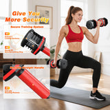XDDIAS Adjustable Dumbbell Set of 2, 25/55/80LB Dumbbell Set-Fast Adjust Weights Set, 5/10/16 in 1 Free Weights Dumbbells Set with Anti-Slip Metal Handle, Compact Size for Men/Women Home Gym Equipment (Red-25LB 2pcs)