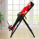 Fujsnmu Inversion Table, 330LBS Heavy Duty Adjustable Foldable Frame with Extended Ankle Lock, Back Pain Relief Kit for Home Gym, Office & Physical Therapy