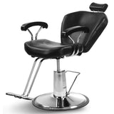 Artist hand Barber Chair for Barbershop Hydraulic Reclining Salon Chair for Hair Stylist - 360° Swivel, 20 Inch Wide Seat, Tattoo & Beauty Spa Equipment, Black PU Leather