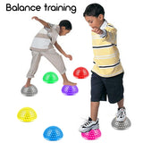 2 Pcs Hedgehog Balance Pods Half Dome Spiky Balance Balls Sensory Stepping Stones Fitness Equipment with Hand Pump for Kids Adults Sports Funvalley Surperfect