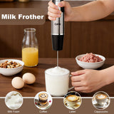 Camic Hand Blender, Cordless Immersion Blender with 6 Speeds, 4 in 1 Portable Mixer Electric Handheld Mixer with Blender, Chopper, Whisk, Frother for Soup, Smoothies, Baby Food and Puree (Black)