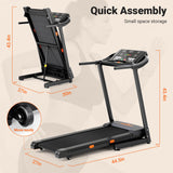 THERUN Incline Treadmill, 0-12% Incline Treadmill for Running and Walking, 300 lbs Weight Capacity, Wide Belt,3.0HP,18" LED Screen, 2 Layers Shock-Absorbing Red